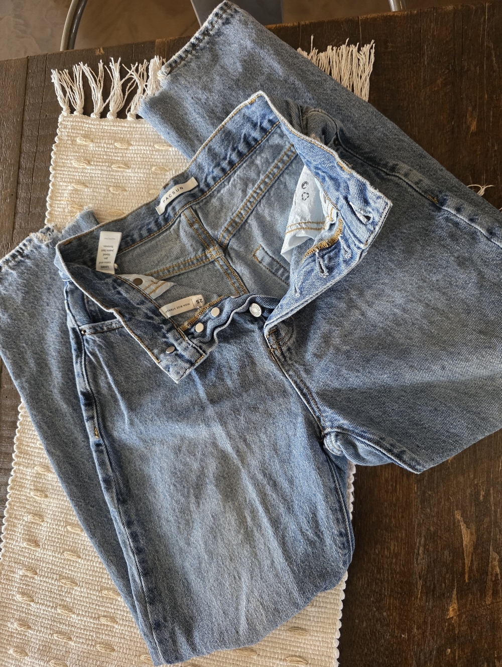 PacSun Light Blue Distressed Mom Jeans- Jeans only